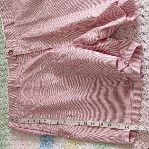 NWT Old Navy Size 40 Ultimate Slim Built In Flex Red Stripe Linen Blend Shorts - Picture 5 of 14